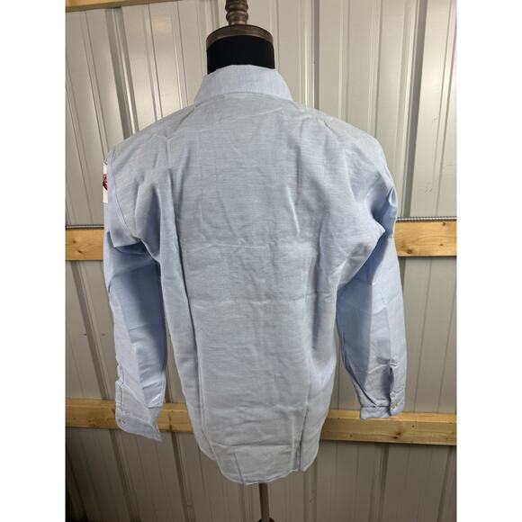 Vintage Mobil Pegasus Unitog Service Shirt Long Sleeve W Name Clayt Medium USA - Picture 4 of 11